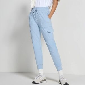 Mondetta Light Blue Track Pants Cargo Joggers Women's Size XS Soft Casual NEW